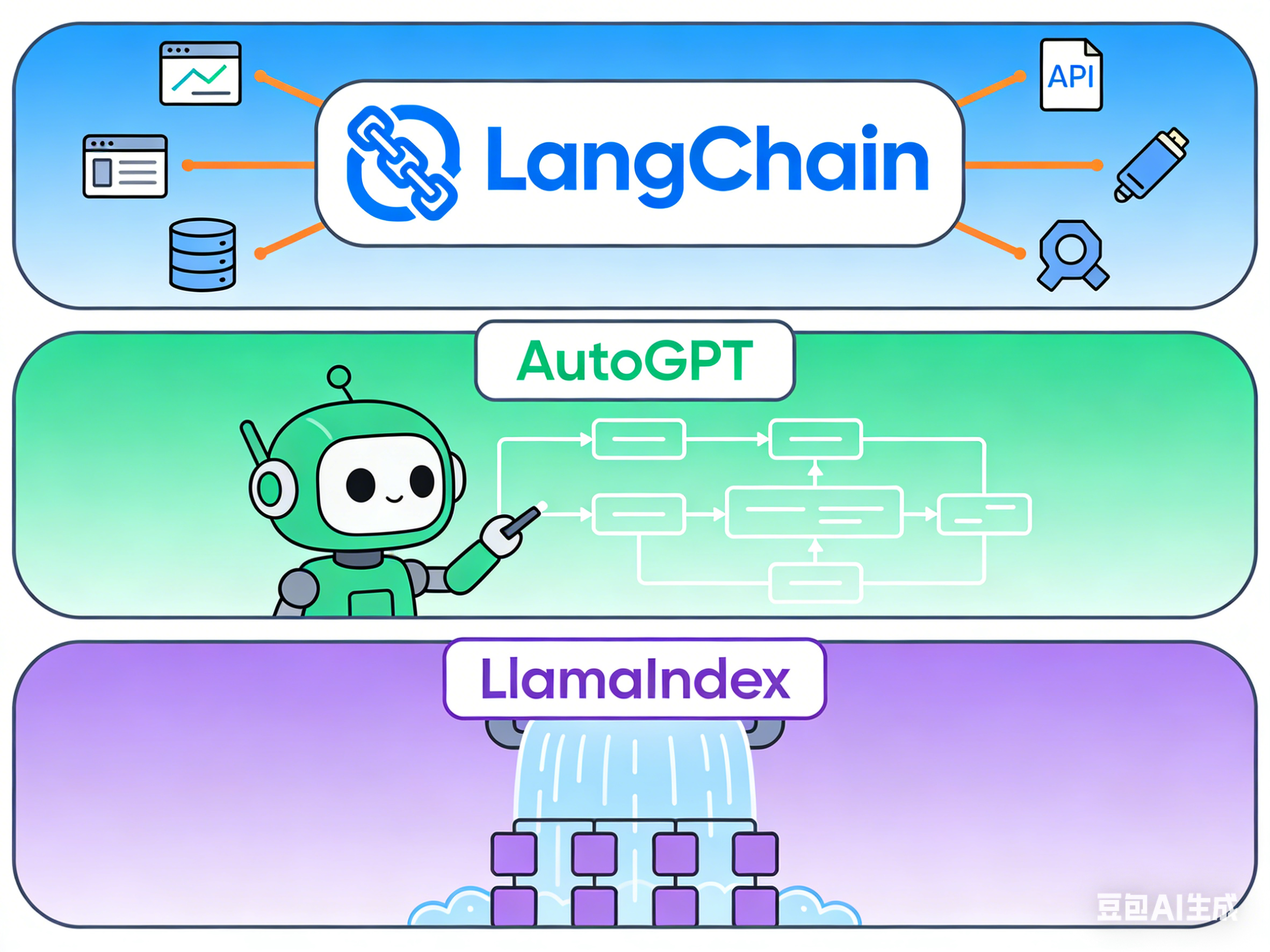 LangChain、LlamaIndex、AutoGPT 怎么选？Agent 框架对比